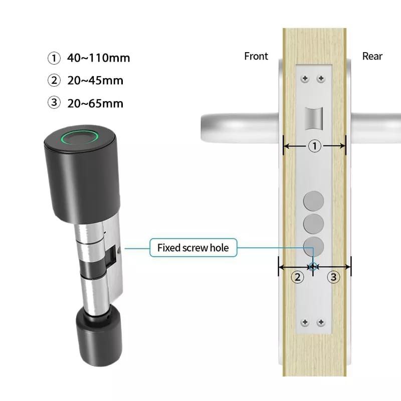 Installation de la serrure connectée sur la porte