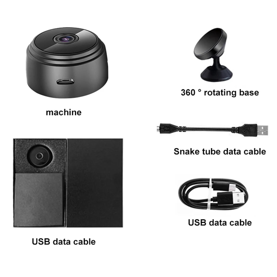 Accessoires fournis avec la mini caméra