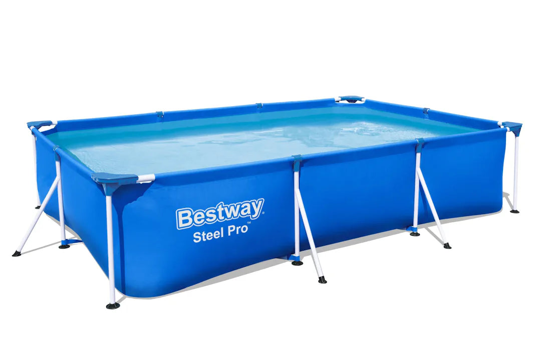 Détail de la structure tubulaire de la piscine Bestway