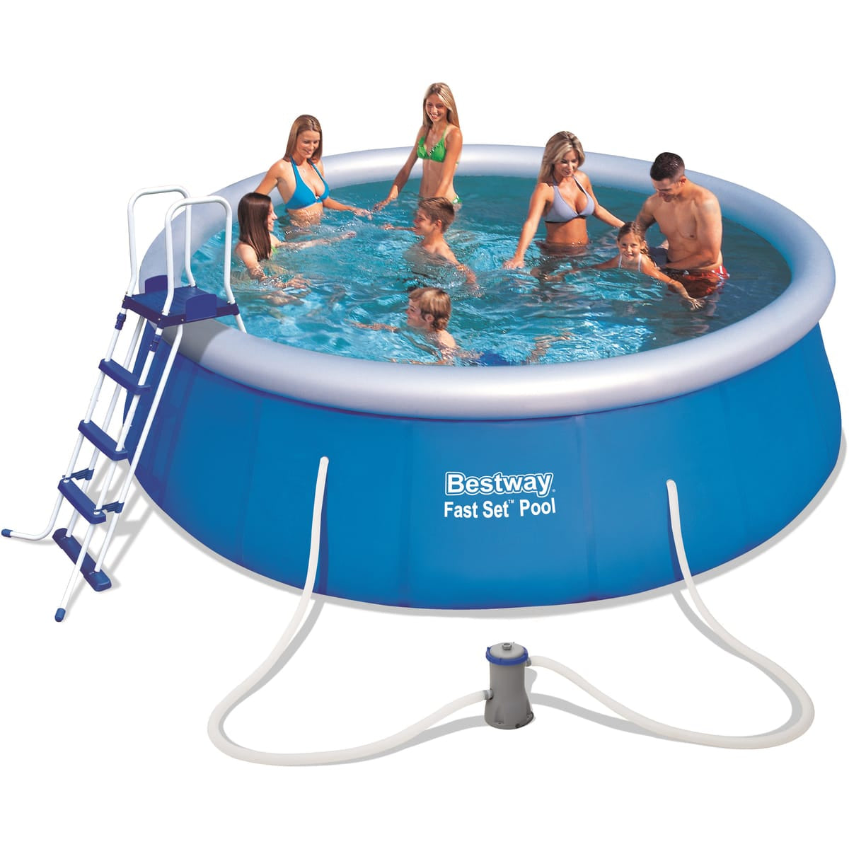 Piscine Fast Set Bestway remplie d'eau prête à l'usage