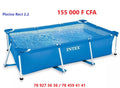 Piscine rectangulaire Intex 2,2x1,5m installée en extérieur