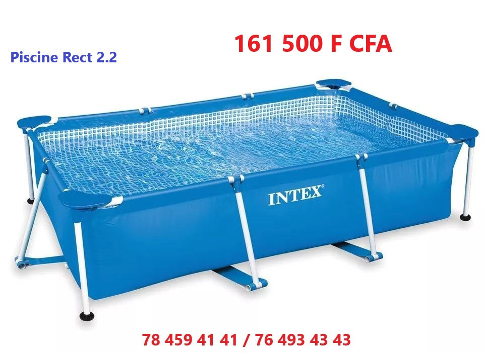 Vue d'ensemble de la piscine rectangulaire Intex