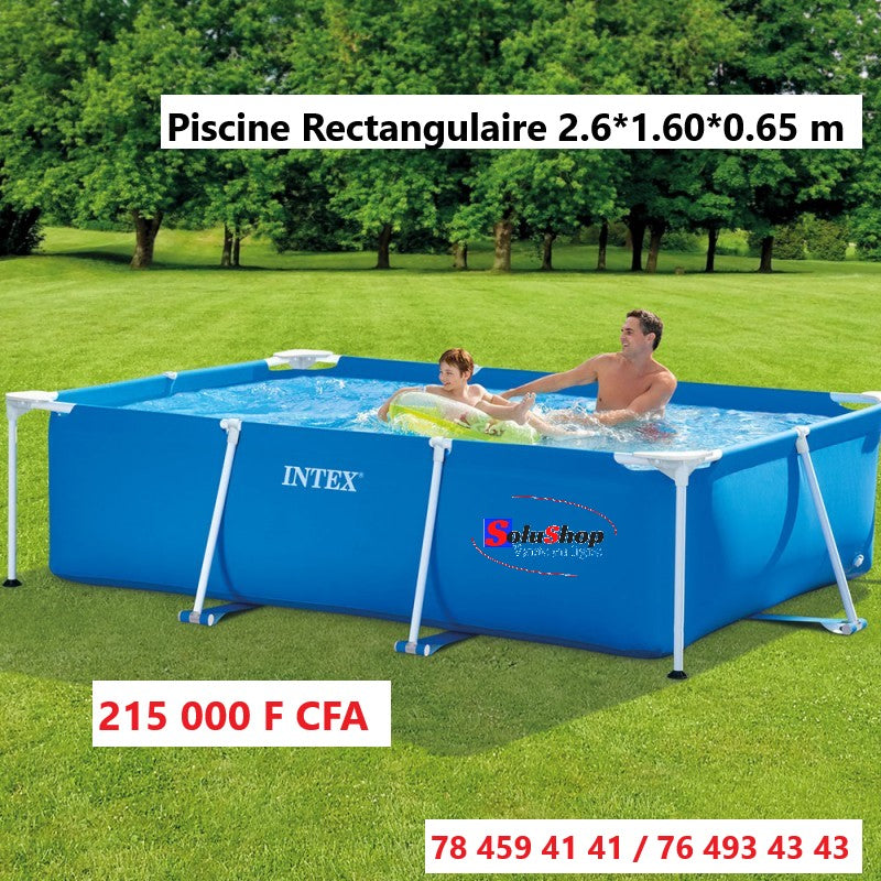 Détail de la structure de la piscine rectangulaire Intex 0,65m