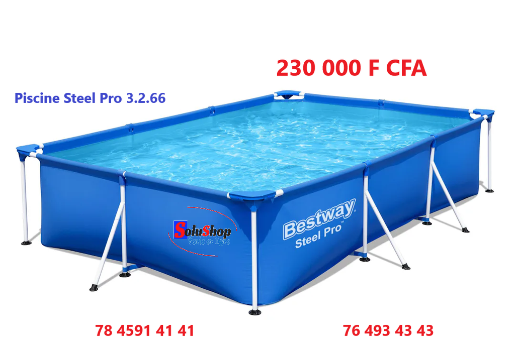 Emballage et contenu du kit piscine Bestway Steel Pro