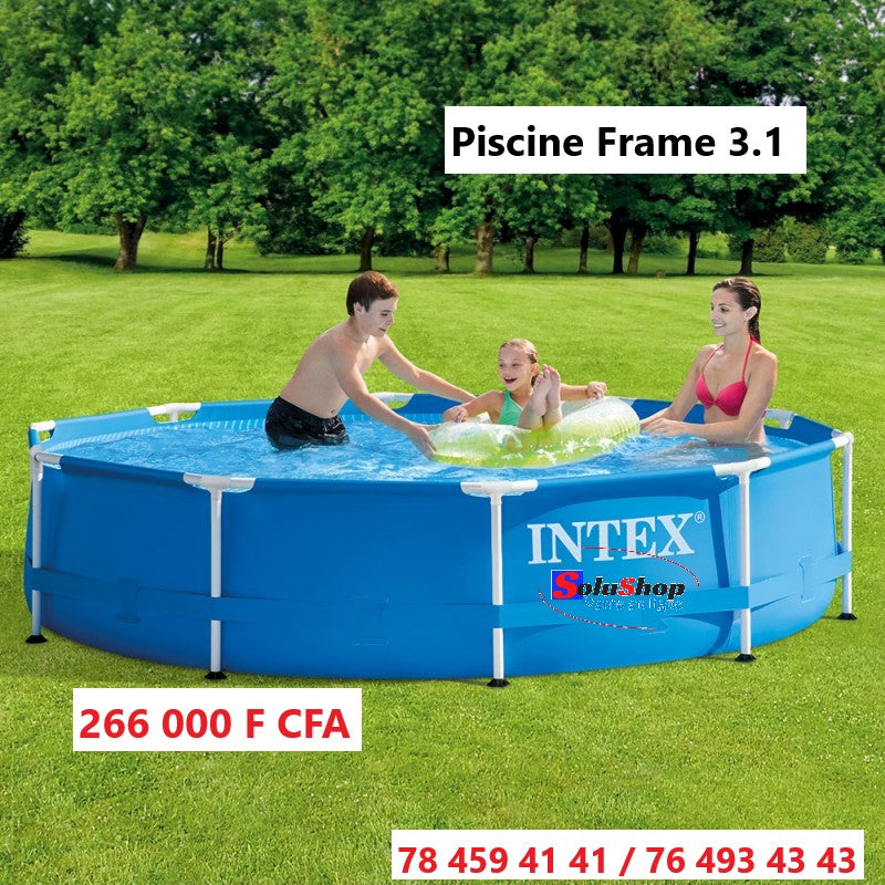 Enfants profitant de la piscine ronde Intex