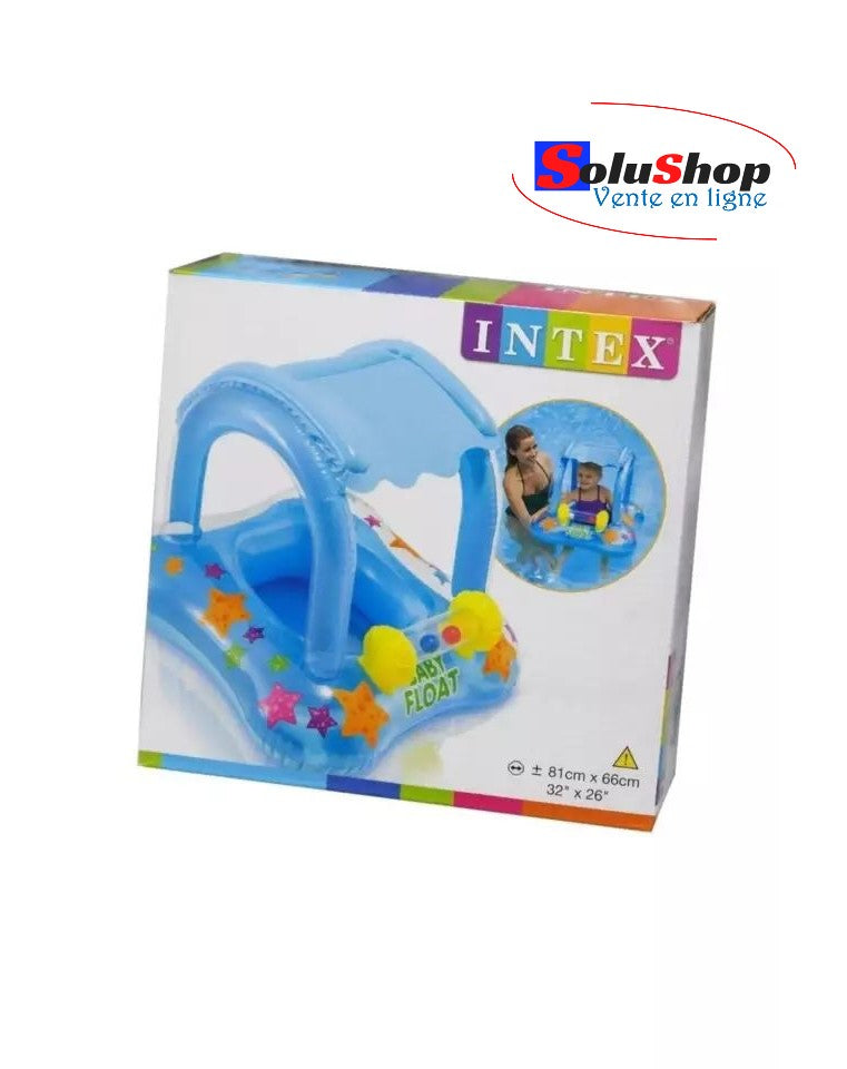Détail de l'auvent du siège flottant bébé Intex