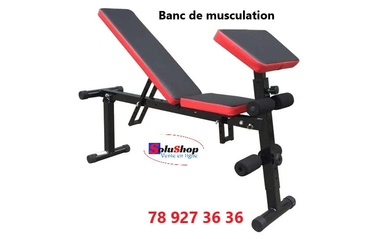 Banc de musculation réglable, vue d'ensemble