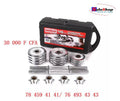 Set d'haltères chromés 15kg, vue d'ensemble