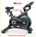 Vélo de spinning premium noir et turquoise