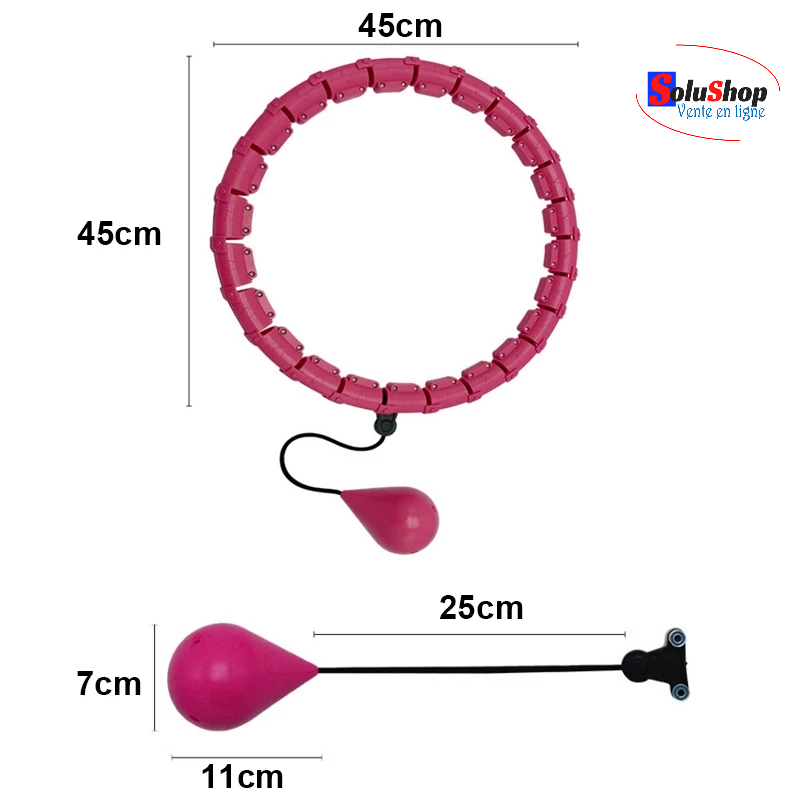 Cerceau de fitness lesté connecté vu de face