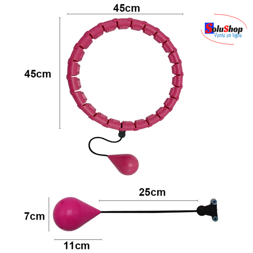 Cerceau de fitness lesté connecté vu de face
