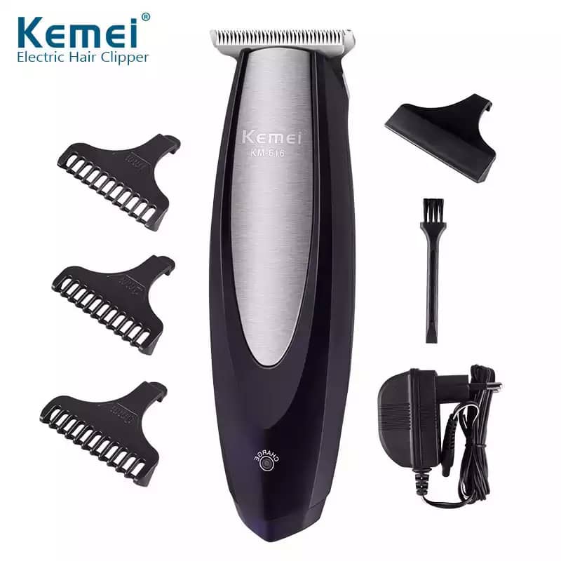 Tondeuse Kemei KM-616 T-blade panneau chromé