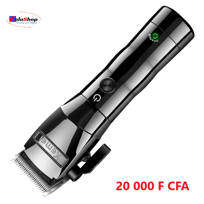 Tondeuse Kemei KM-2850, vue d'ensemble avec accessoires