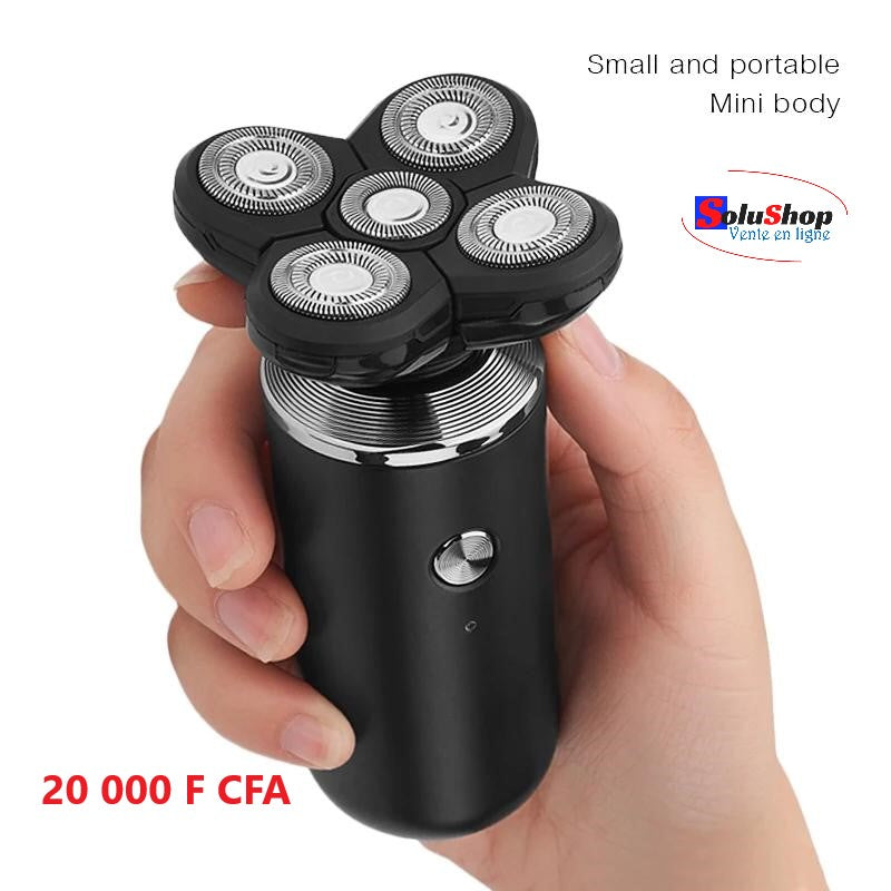 Mini rasoir rotatif Kemei KM-1004, format portable